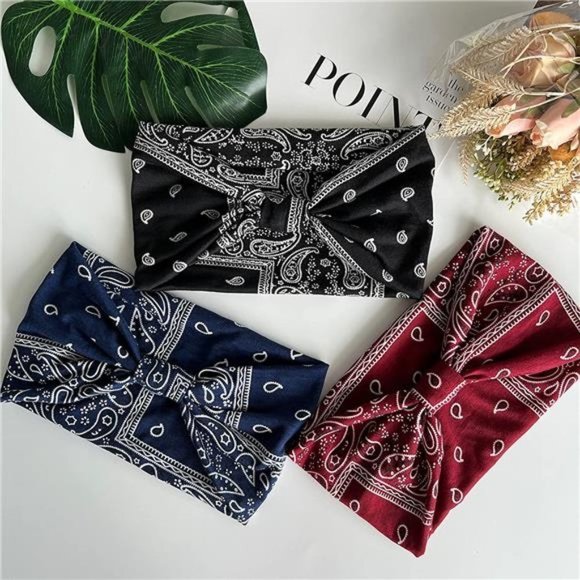 3 Pack Wide Boho Headbands - Picture 4 of 4